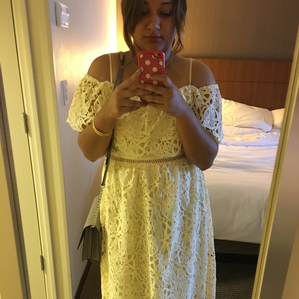 ASTR yellow dress.